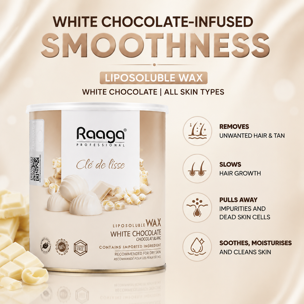 Raaga Liposoluble Hair Removal wax - White Chocolate | 800ml