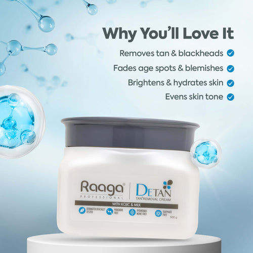 Kojic & Milk De-Tan Cream (500gm) | Raaga Professional