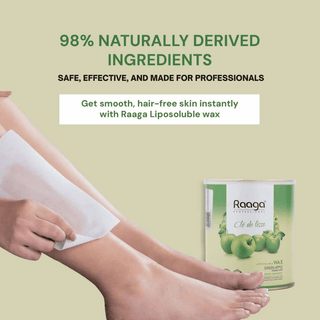 Raaga Professional Green Apple Liposoluble Body Wax | Dermatologically Tested, Colophony Free | For Normal Skin (800 ml)