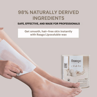Raaga Professional White Chocolate Liposoluble Body Wax | Dermatologically Tested, Colophony Free | For Dry Skin (800 ml)