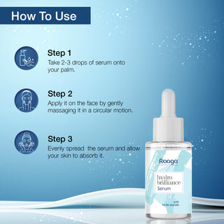 Hydro Brilliance Range Combo | Face Cleansing mousse 100ml + Multi Peptide Serum 30ml + Gel Cream 55ml