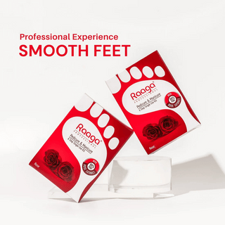 Raaga Professional Rose Pedicure and Manicure Kit for Soft & Relaxed Hands and Feet | 99% Pure Rose Extract | 6 Sachets | 63 gm