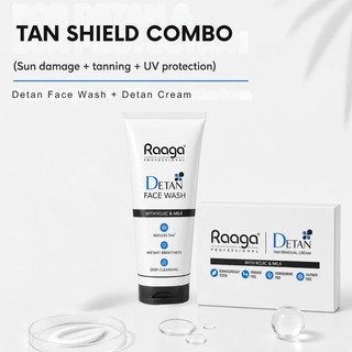 Raaga Professional Tan shield combo | Detan Face Wash + Detan Cream 72g
