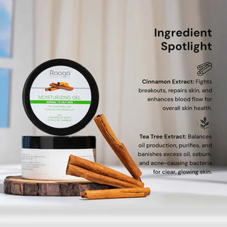moisturizing gel with cinnamon & tea tree extract