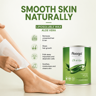 Raaga Professional Aloe Vera Liposoluble Body Wax | Dermatologically Tested, Colophony Free | For Sensitive Skin (800 ml)