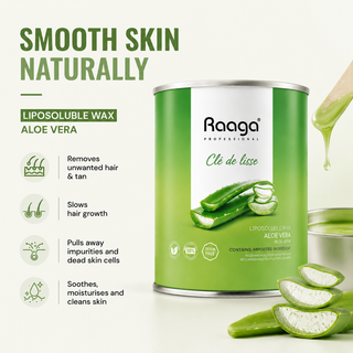 Raaga Professional Aloe Vera Liposoluble Body Wax | Dermatologically Tested, Colophony Free | For Sensitive Skin (800 ml)