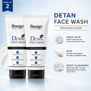 Raaga Professional Detan Facewash 100 ml (Pack of 2 )