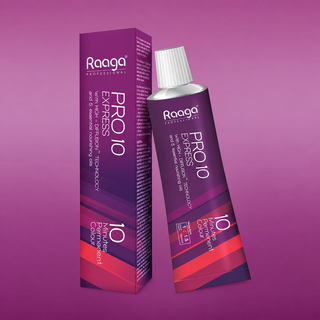 Raaga Professional Pro 10 Express Colour | 10 Minutes Permanent Hair Colour (Natural Brown 4) High Diffusion Technology and 5 Nourishing Essential Oils - 90 gm