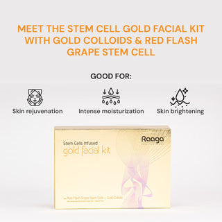 Stem Cell Gold Facial Kit with Gold Colloids & Red Flash Grape Stem Cell | 61 g