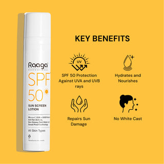 Sunscreen SPF 50 PA++++ Sweat & Waterproof Non-Greasy Sunscreen Lotion | 55 ml