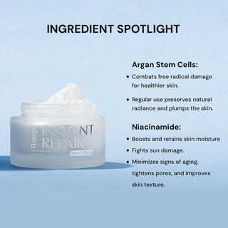 Instant Repair Night Cream with Argan Stem Cells & Niacinamide | 50 g