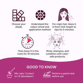 Raaga Hair colour usage instructions