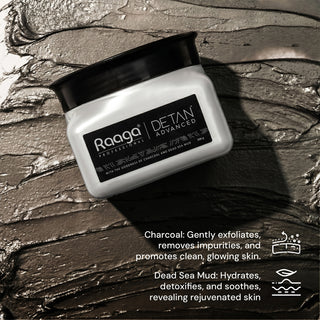 Detan Advanced Pack | Charcoal and Dead Sea Mud | Healthy and Radiant Skin (500g)