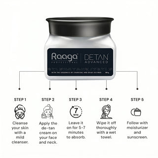 Detan Advanced Pack | Charcoal and Dead Sea Mud | Healthy and Radiant Skin (500g)
